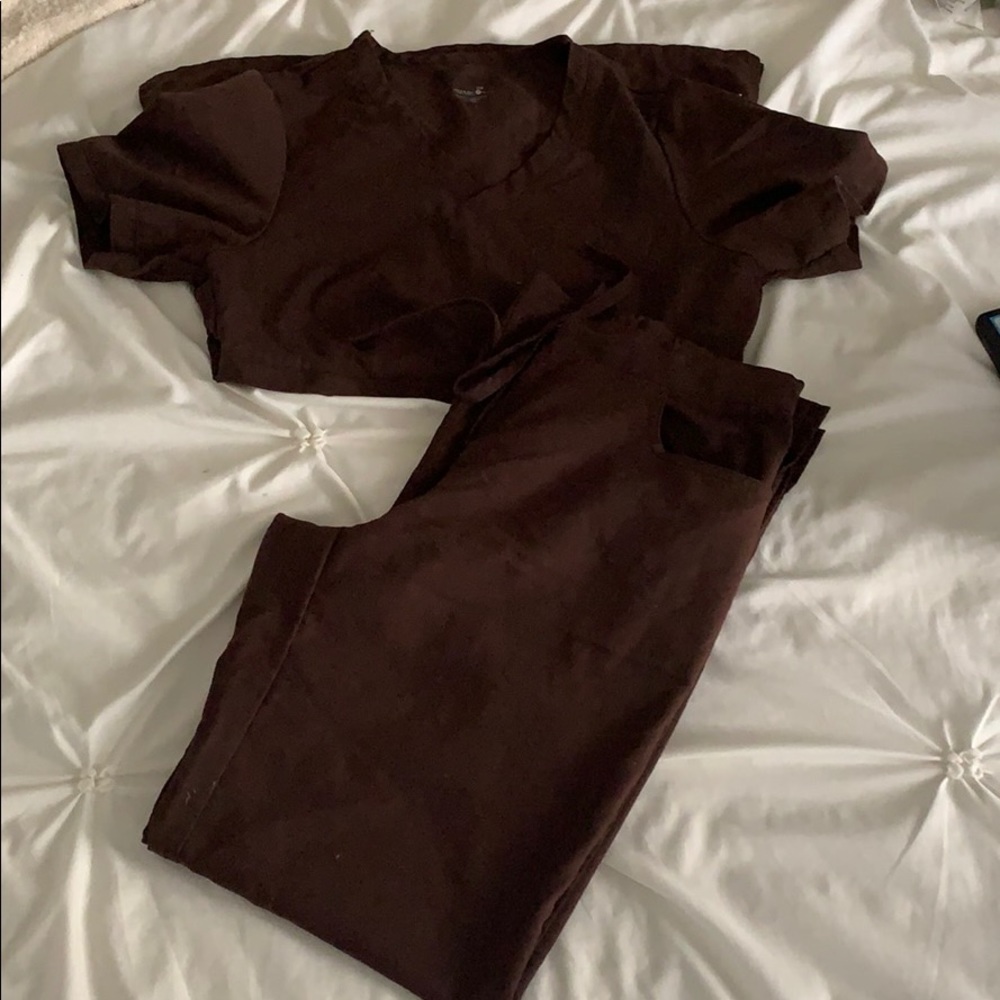 Brown Greys Anatomy Scrub Set